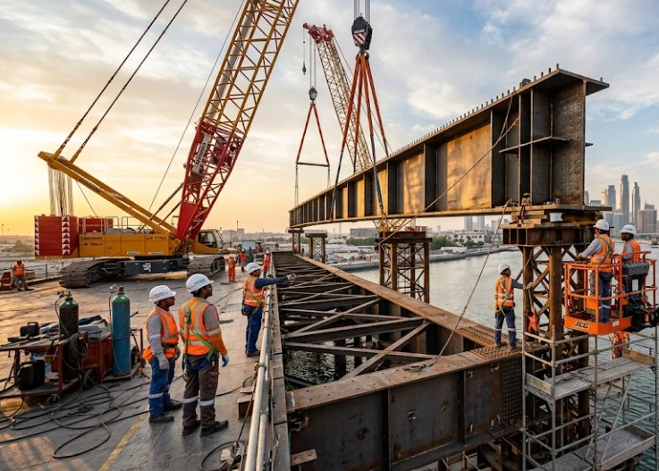 Bridge erection image